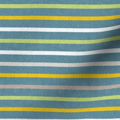 Textured Honey Bamboo Colorful Thin Stripes SS