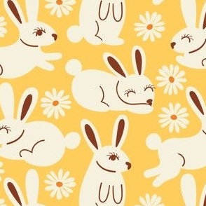 Wonderful Woodland - Blissful Bunnies - Pale Yellow