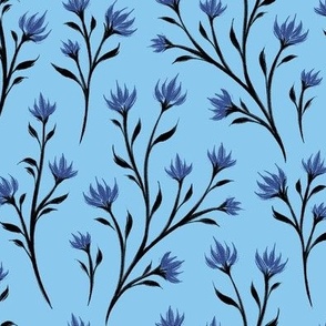 Little Wildflowers - Blue - LARGE