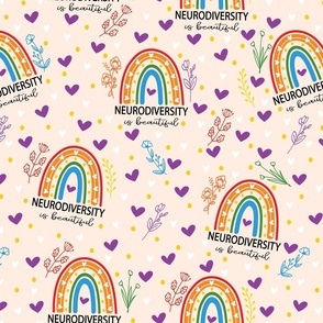 Neurodiversity Is Beautiful in the color Linen