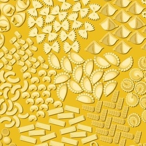 Italian Pasta, Yellow on a yellow background