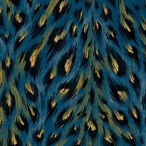 Leopard Print - Blue / Yellow