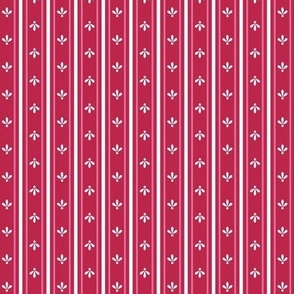 White and Bubblegum on Viva Magenta Fleur D Lis Stripes