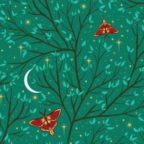 Moon and Moth - Green and Red - Jumbo Scale