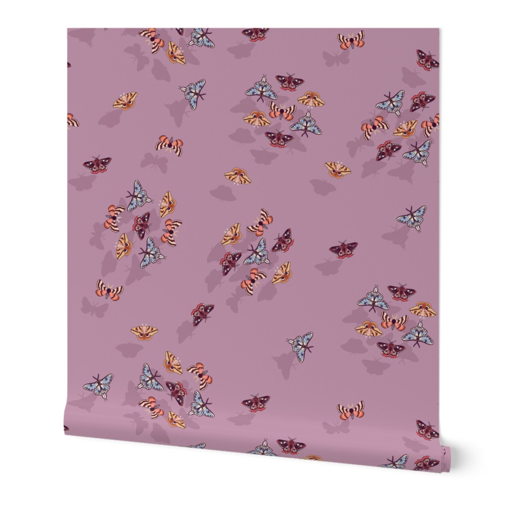 Moth/Butterfly Scattered - Purple - Jumbo Size