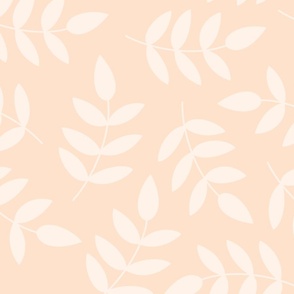 Botanical Leaves - Peach Dust - Jumbo 19x19 Inch