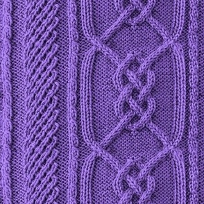 Violet Faux Cable Knit Sweater
