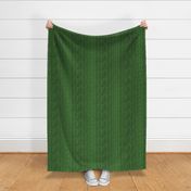 Shamrock Green Faux Cable Knit Sweater