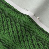 Shamrock Green Faux Cable Knit Sweater