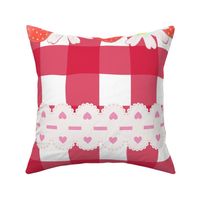 Strawberry Gingham Picnic Lace