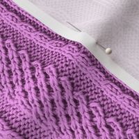 Orchid Pink Faux Cable Knit Sweater