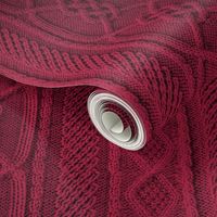 Viva Magenta Faux Cable Knit Sweater