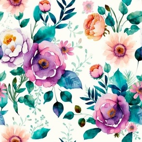 soft and dainty watercolor floral
