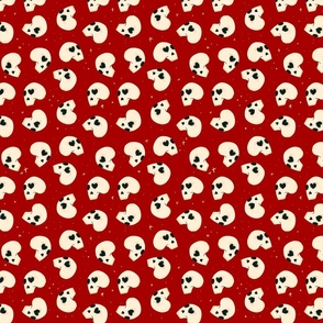 lovely skulls - red