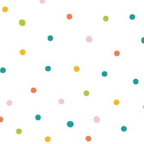 Large - Colorful polka dot confetti pattern repeat 