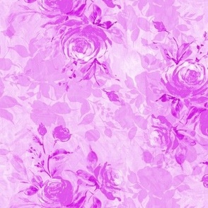 Watercolor violet roses on digital lavender painterly strokes background Small scale
