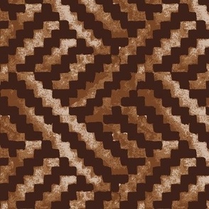 Basket weave in brown earth tones Medium scale
