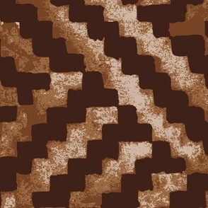 Basket weave in brown earth tones Large scale