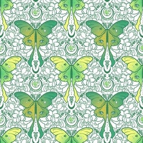 Luna Moths Ombre Lemon Lime small scale