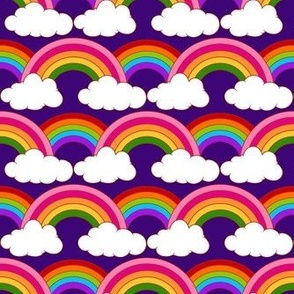 Small Scale Bright Rainbows on Purple