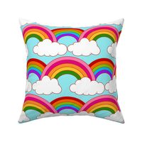 Large Scale Bright Rainbows on Blue