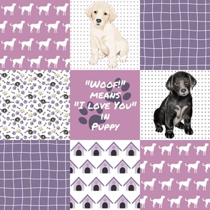 Purple Labrador Dog Puppy Patchwork