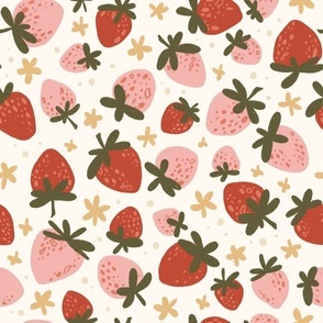 Strawberries - White Background