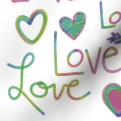 Rainbow Love Words