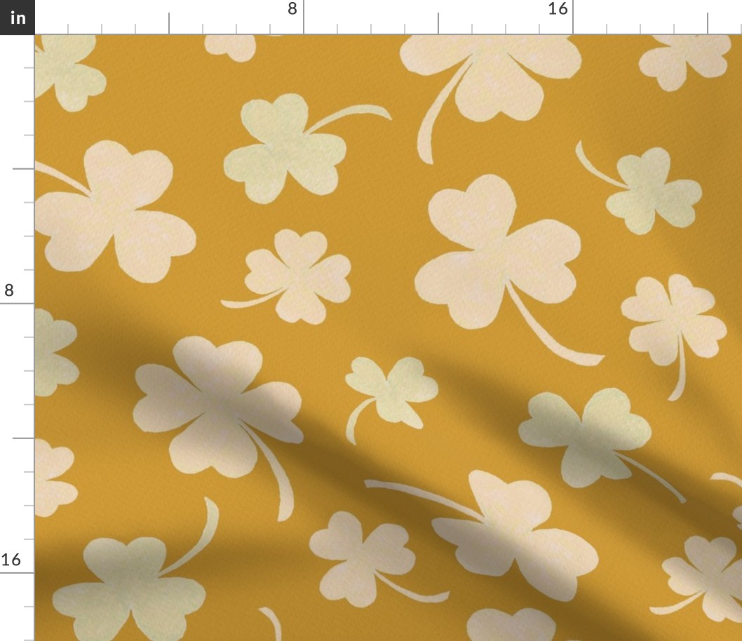 St Patricks Day Honeycomb Shamrock Pattern - Large Scale