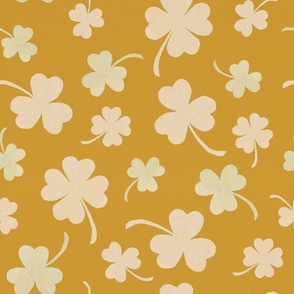 St Patricks Day Honeycomb Shamrock Pattern - Medium Scale