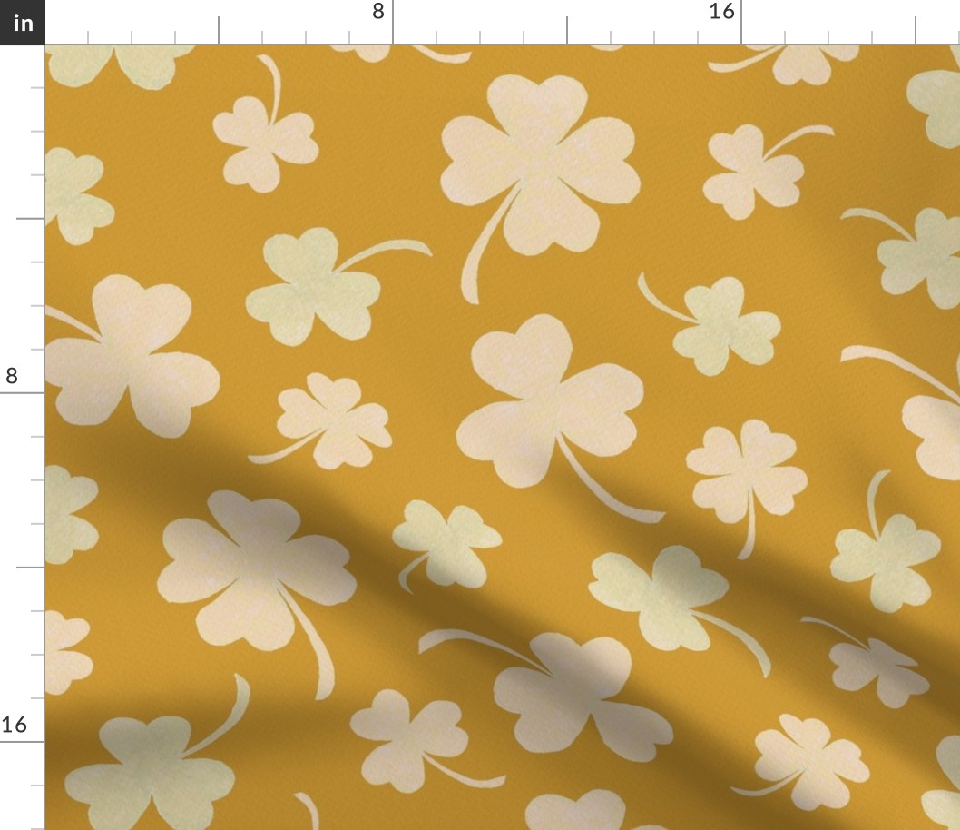 St Patricks Day Honeycomb Shamrock Pattern - Medium Scale