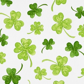 Watercolour Shamrock Clover St Patricks Day  - Large Scale