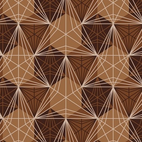 EARTH TONES HEXAGON TRIANGLE GEOMETRIC