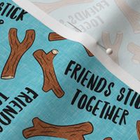 Friends Stick Together - Sticks - dog - blue - LAD23