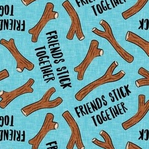 Friends Stick Together - Sticks - dog - blue - LAD23