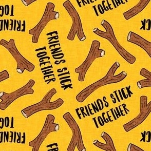 Friends Stick Together - Sticks - dog - yellow - LAD23