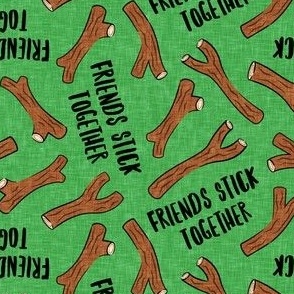 Friends Stick Together - Sticks - dog - green - LAD23
