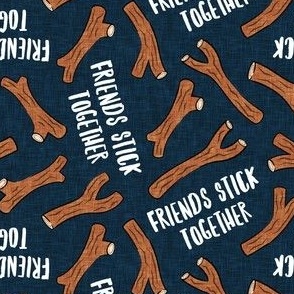 Friends Stick Together - Sticks - dog - navy - LAD23