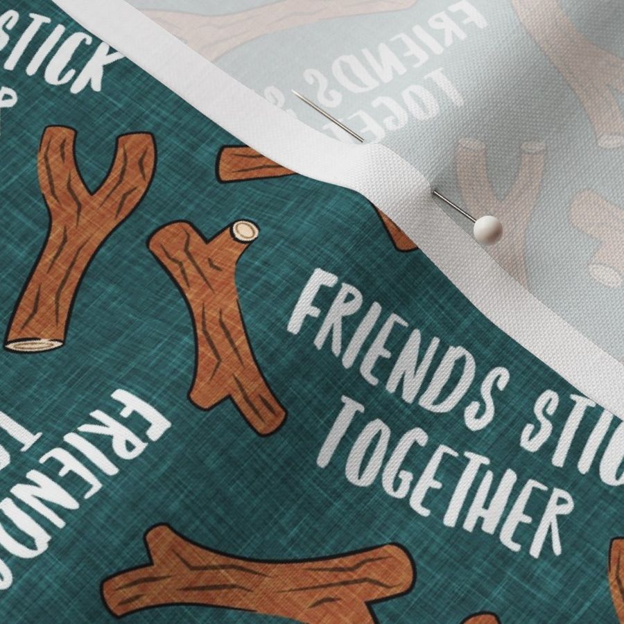 Friends Stick Together - Sticks - dog - dark teal - LAD23