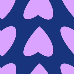 BIG LOVE  in Navy & Lilac by Betty Louise Studio