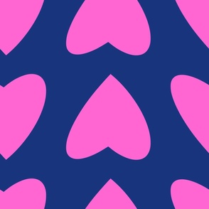 BIG LOVE in Navy & Pink by Betty Louise Studio