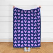 12x12 BIG LOVE in Navy and Lilac by Betty Louise Studio