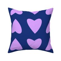 12x12 BIG LOVE in Navy and Lilac by Betty Louise Studio