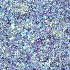 Glam Jewel Purple Aqua Mermaid Scales -- Solid Faux Glitter Scales -- Glitter Look, Simulated Glitter, Purple Aqua Blue Silver Glitter Sparkles Print -- 25in x 60.42in VERTICAL TALL repeat -- 150dpi (Full Scale) 