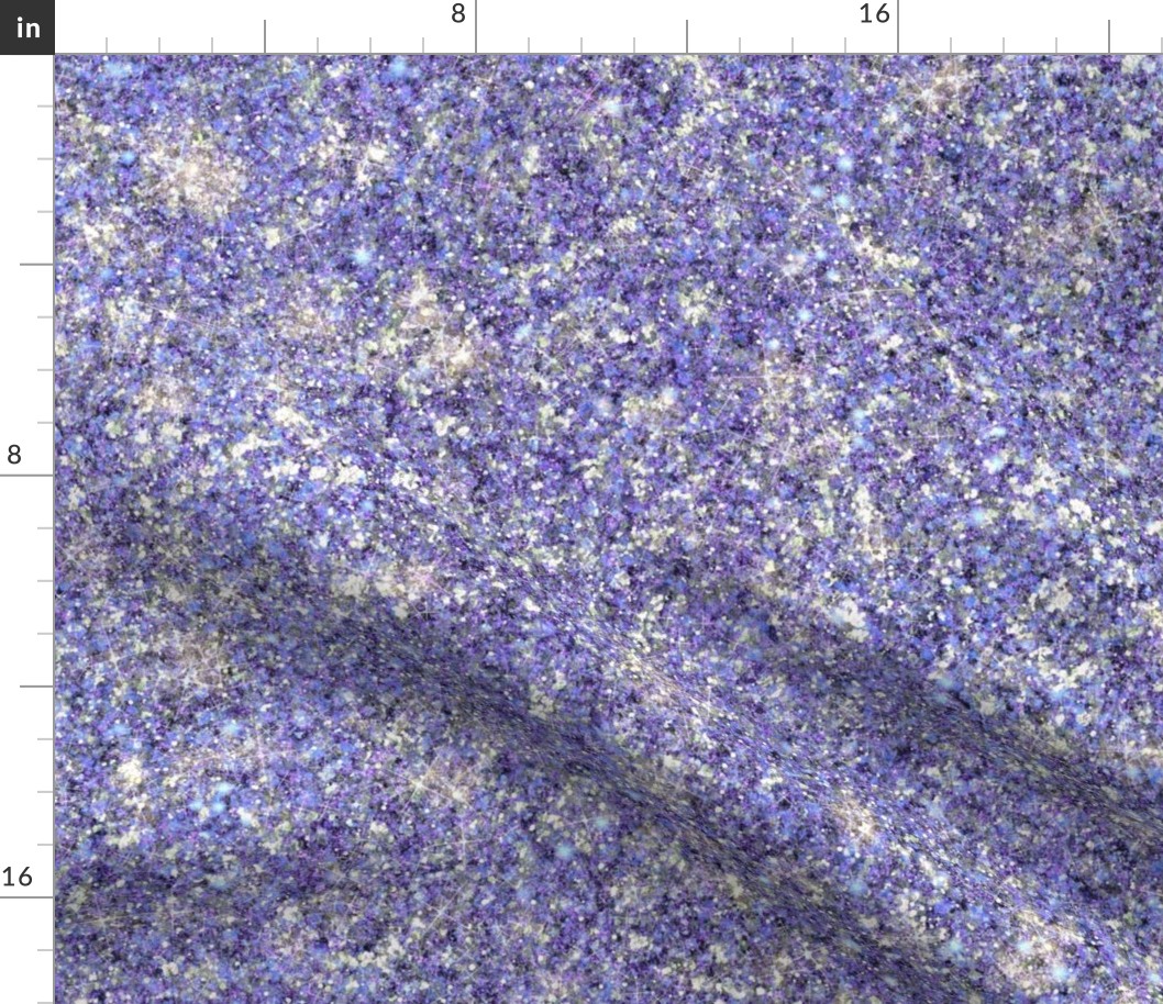 Purple Silver Glitz Mermaid Scales -- Solid Faux Glitter Scales -- Glitter Look, Simulated Glitter, Blue Purple Silver Glitter Sparkles Print -- 25in x 60.42in VERTICAL TALL repeat -- 150dpi (Full Scale) 