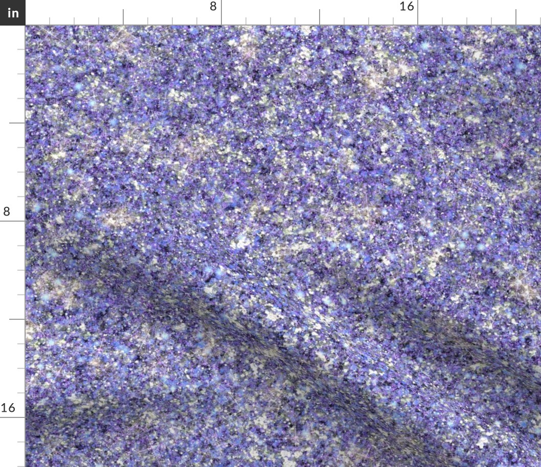 Purple Silver Glitz Mermaid Scales -- Solid Faux Glitter Scales -- Glitter Look, Simulated Glitter, Blue Purple Silver Glitter Sparkles Print -- 60.42in x 25.00in repeat -- 150dpi (Full Scale)