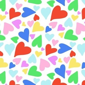 Bright Rainbow Hearts