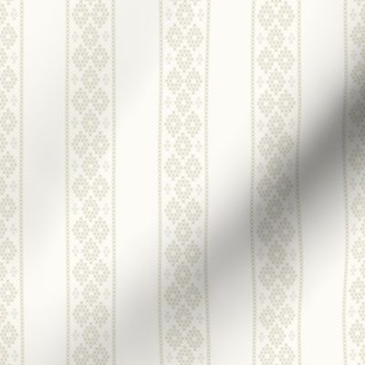 cross stitch stripe neutral linen 2 medium scale by Pippa Shaw