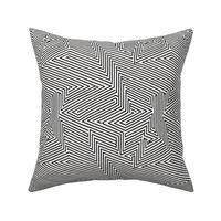 monochrome psychedelic geometric optical illusion