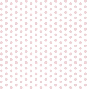 cotton candy crooked dots on white - dots fabric and wallpaper